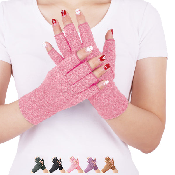 DISUPPO Arthritis Compression Gloves (Pink)