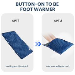 DISUPPO Heating Pad 2-in-1 Foot Warmer and Heat Pad